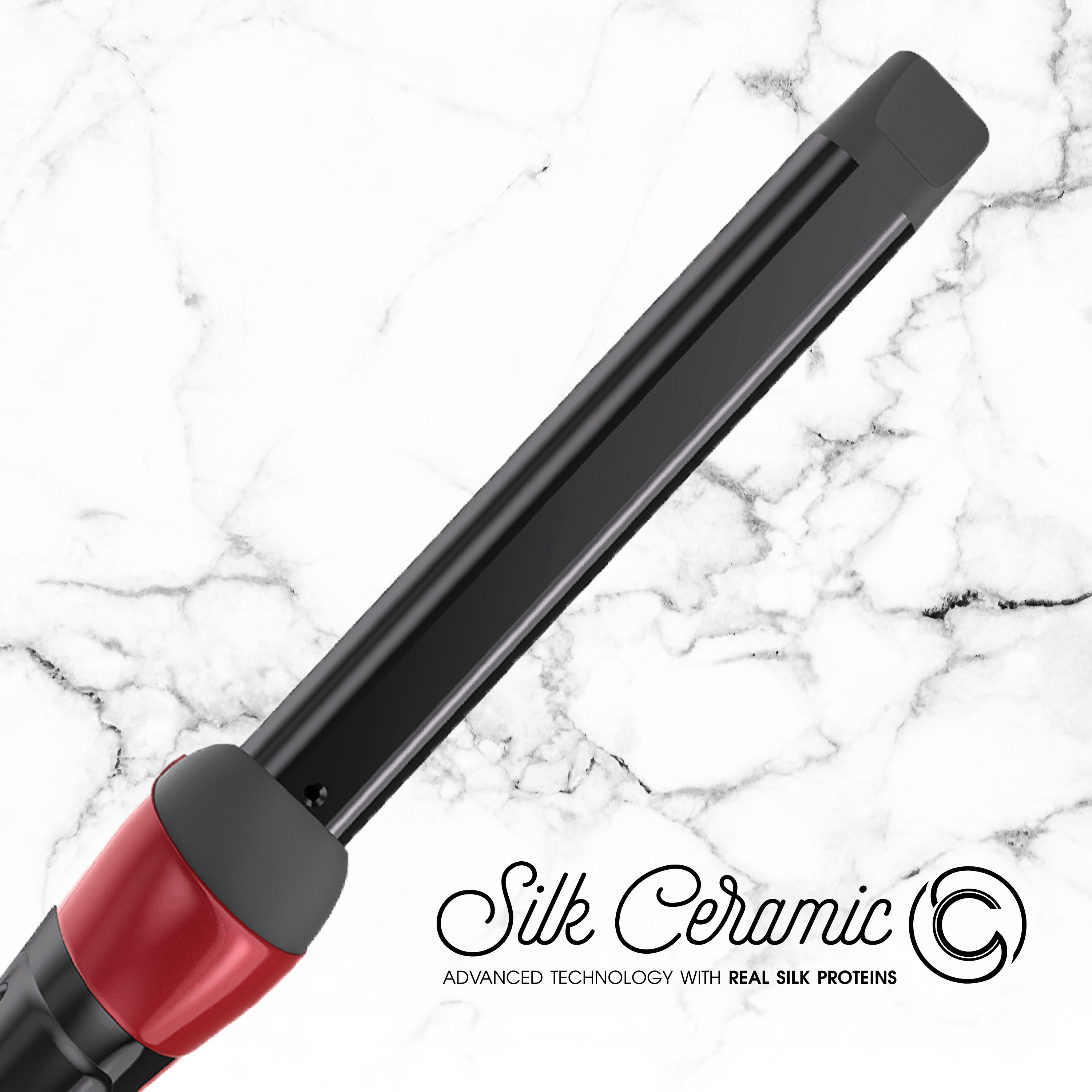 Square curling wand top